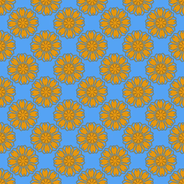 Sömlös vektor mönster av abstrakta dekorativa blommor — Stock vektor