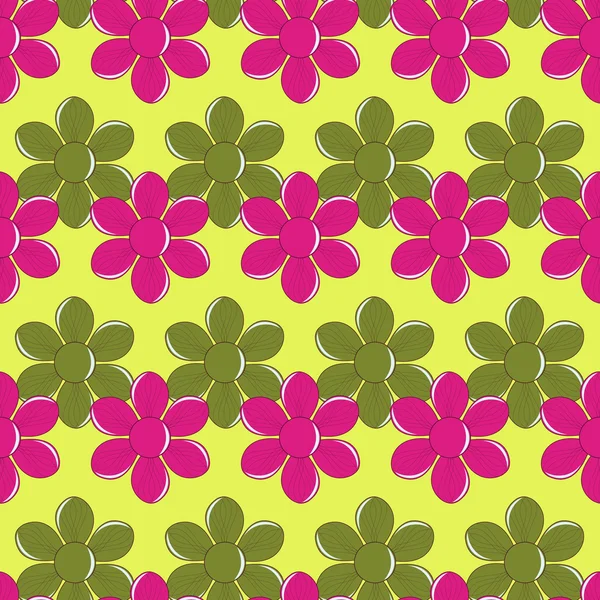 Naadloze vector patroon van abstracte sierbloemen — Stockvector