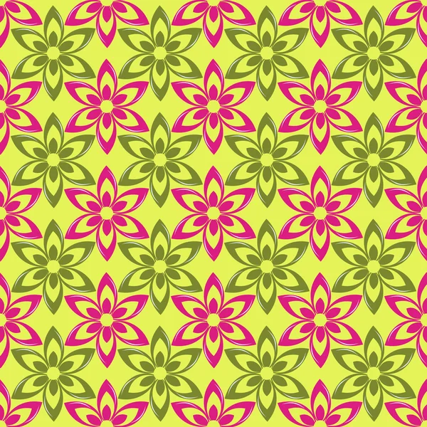 Naadloze vector patroon van abstracte sierbloemen — Stockvector