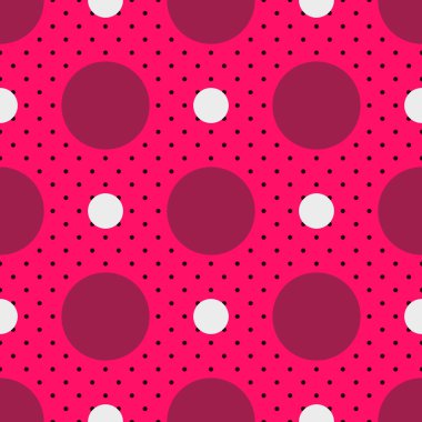 polka noktaları ile sorunsuz vektör desen