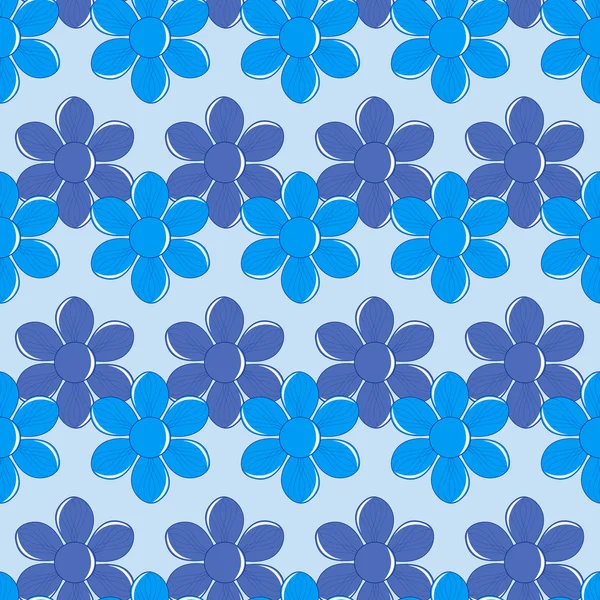 Naadloze vector patroon van abstracte sierbloemen — Stockvector