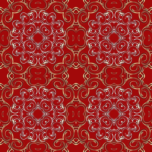 Fond vectoriel sans couture formes abstraites. Motif circulaire, motif mandala — Image vectorielle