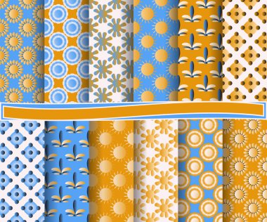 Soyut vektör kağıt Dekoratif şekiller ve karalama defteri için tasarım öğeleri kümesi