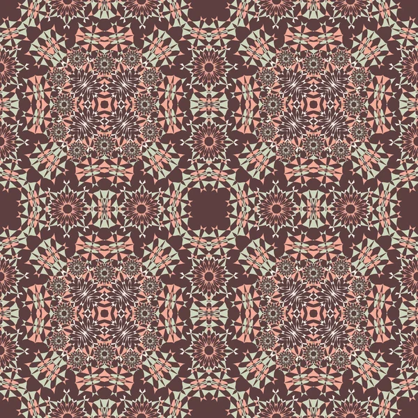 Nahtlose Vektorhintergrund geometrische Formen. abstraktes Muster, Mandala-Motiv — Stockvektor