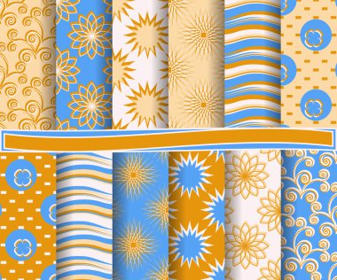 Soyut vektör kağıt Dekoratif şekiller ve karalama defteri için tasarım öğeleri kümesi