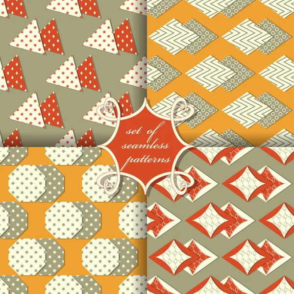 Sorunsuz vektör çizimler kümesi. Geometrik şekiller desen