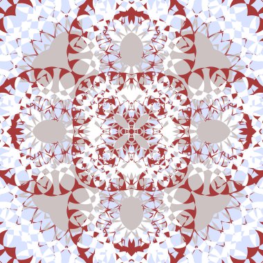 Sorunsuz vektör arka plan geometrik şekiller. Soyut desen, mandala motifi