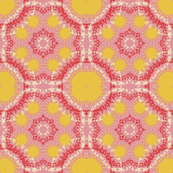 Formes géométriques de fond vectorielles sans couture. Motif abstrait, motif mandala — Image vectorielle