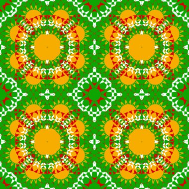 Sorunsuz vektör arka plan geometrik şekiller. Soyut desen, mandala motifi