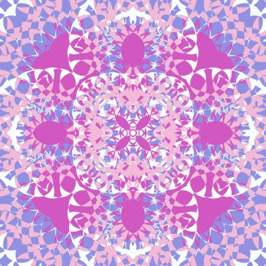 Sorunsuz vektör arka plan geometrik şekiller. Soyut desen, mandala motifi