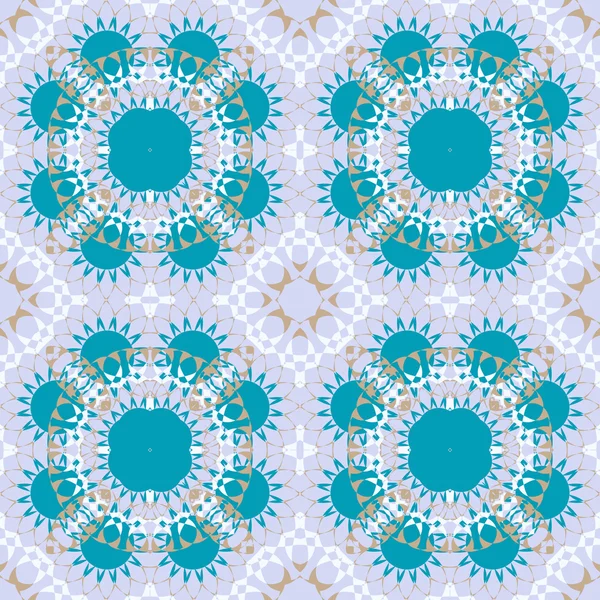 Formes géométriques de fond vectorielles sans couture. Motif abstrait, motif mandala — Image vectorielle