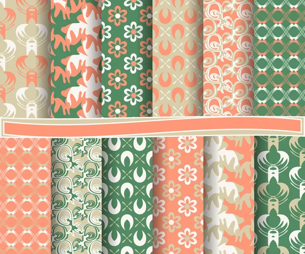 Set de hârtie vectorială abstractă cu flori decorative, forme și elemente de design pentru schiță — Vector de stoc
