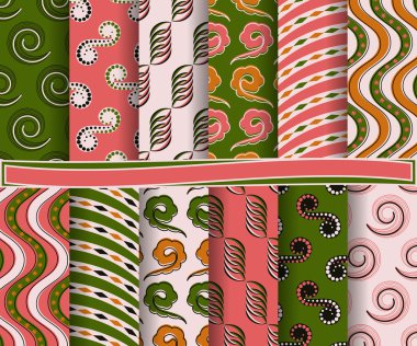 Soyut vektör kağıt Dekoratif şekiller ve karalama defteri için tasarım öğeleri kümesi