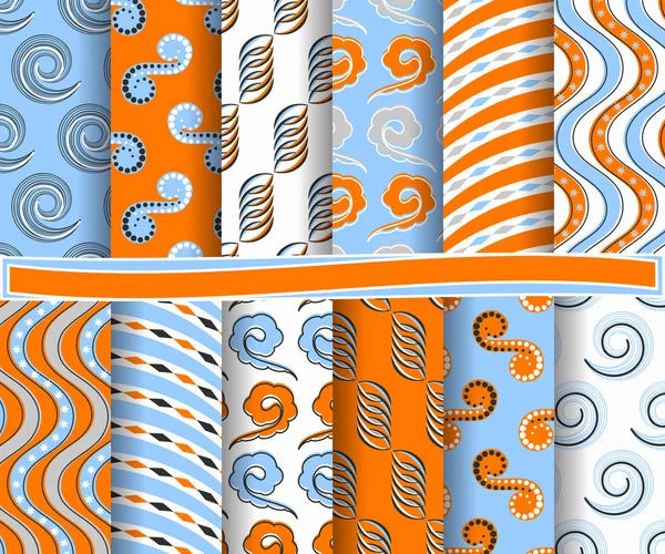 Set van abstract vector papier met decoratieve vormen en ontwerpelementen voor scrapbook — Stockvector