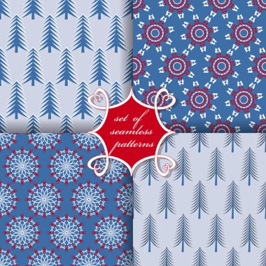 Noel sorunsuz vektör çizim kümesi. Noel simgeler, kalıpları