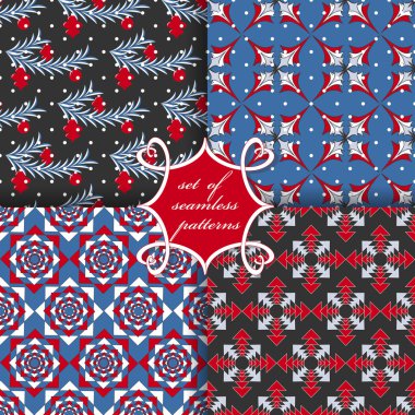 Noel sorunsuz vektör çizim ayarlayın. Noel simgeler Noel şube, Noel topları, süs eşyaları