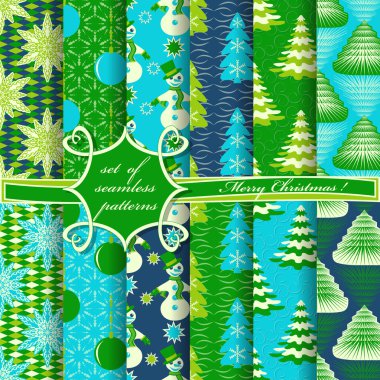 Noel sorunsuz vektör çizim kümesi. Noel simgeler, Noel desenleri