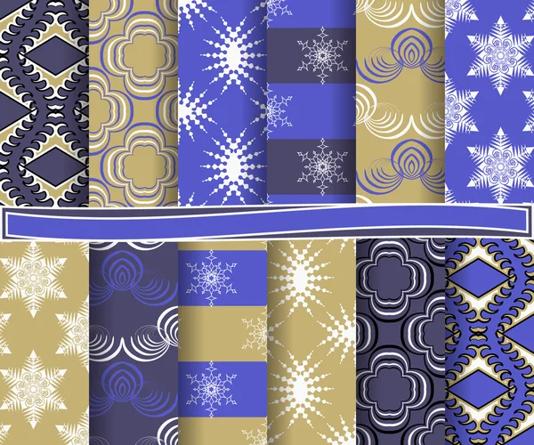 Набор Рождественской абстрактной векторной бумаги с декоративными фигурами и элементами дизайна для альбома — стоковый вектор