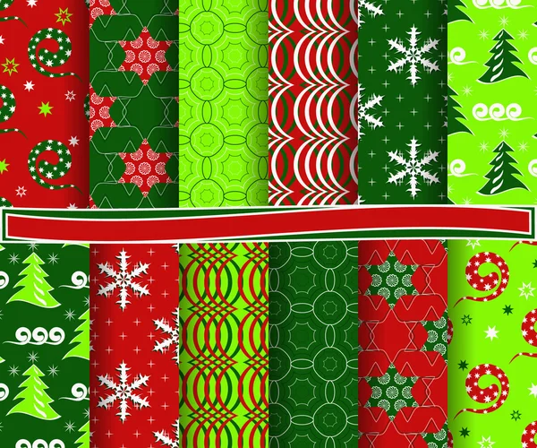 Conjunto de papel vectorial abstracto de Navidad con formas decorativas y elementos de diseño para álbum de recortes — Archivo Imágenes Vectoriales