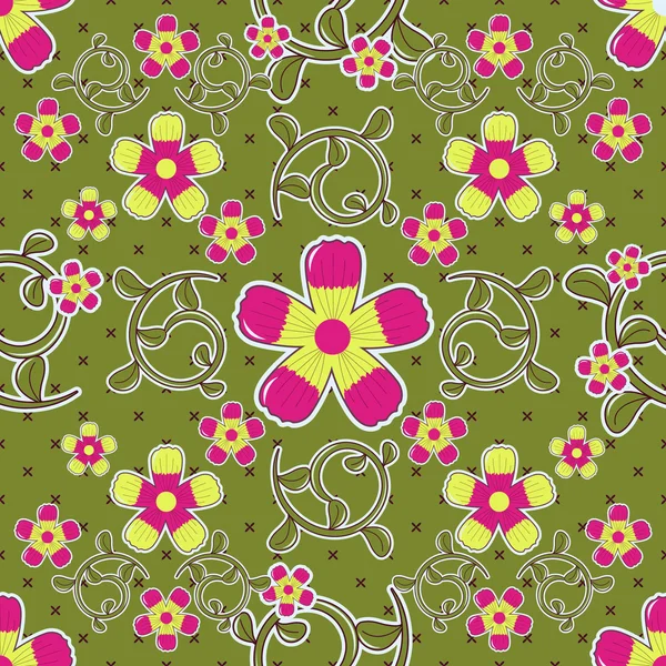 Naadloze abstract floral vector afbeelding achtergrond — Stockvector