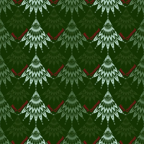 Dekoratif Noel Ağaçları Kusursuz Noel Vektör Arkaplan Çizimi — Stok Vektör