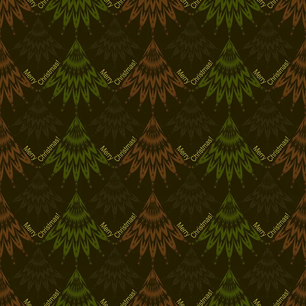 Arbres Noël Décoratifs Illustration Fond Vectorielle Noël Sans Couture — Image vectorielle