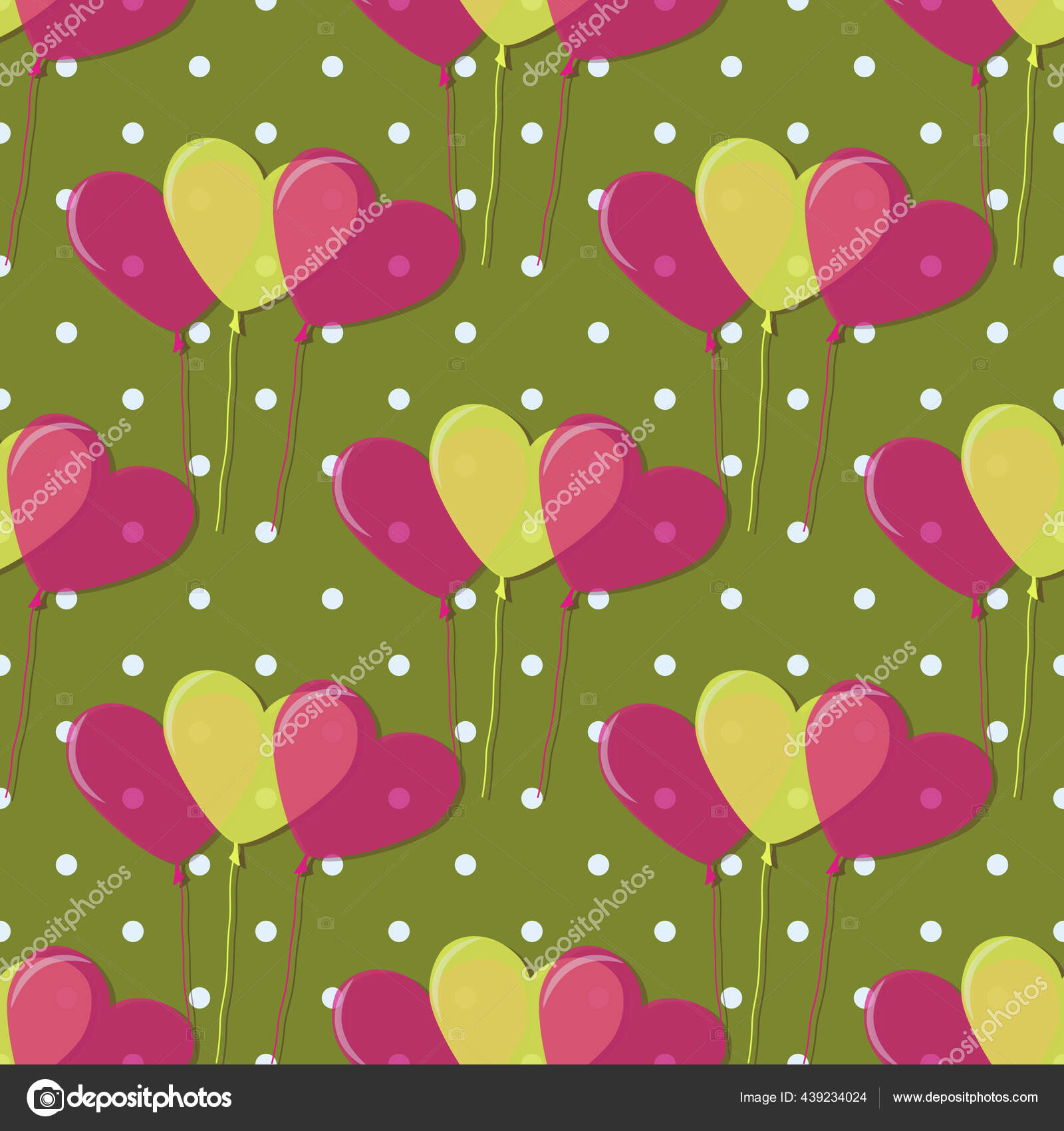 装飾的なハートバルーンとシームレスベクトルバレンタインデーパターン 誕生日おめでとう 画像の塗りつぶし ウェブページ 表面に使用することができます ストックベクター C Nadin 1604