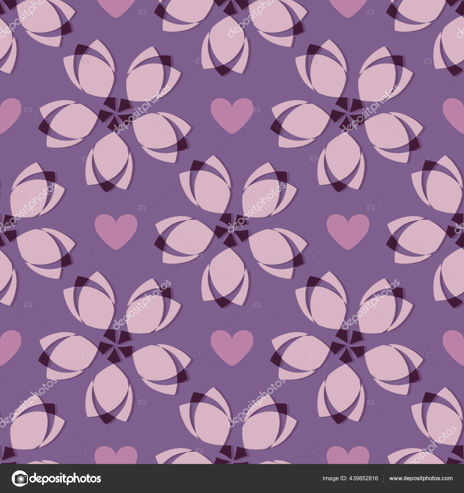 装飾的な花 心とシームレスなベクトルバレンタインデーパターン 画像の塗りつぶし ウェブページ 表面に使用することができます ストックベクター C Nadin 1604