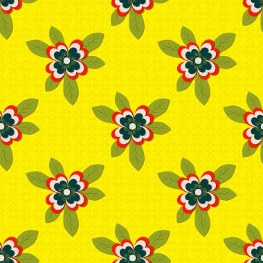 Dekoratif çiçek arkaplanı. Kusursuz vektör çizimi