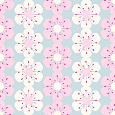 Dekoratif çiçek arkaplanı. Kusursuz vektör çizimi