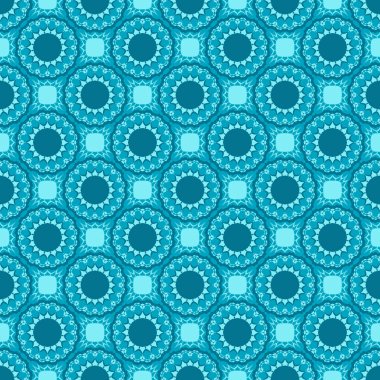 Kusursuz vektör soyut arka plan. Dekoratif geometrik şekiller, dairesel desenler. Duvar kağıdı, resim dolgusu, web sayfası, arkaplan, yüzey için kullanılabilir.