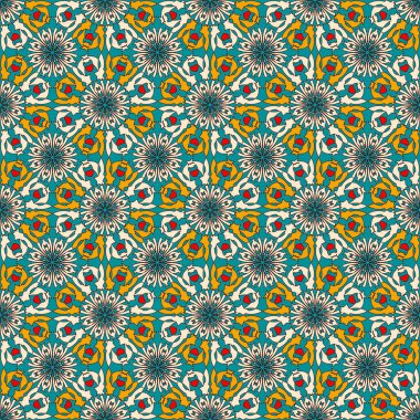 Soyut dairesel desenli kusursuz vektör arkaplanı. Duvar kağıdı, resim dolgusu, web sayfası, arkaplan, yüzey için kullanılabilir.