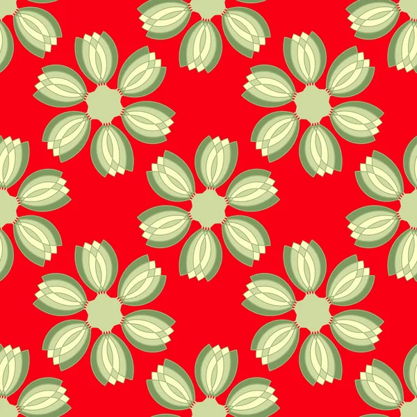 Patrón Floral Decorativo Ilustración Vectorial Abstracta Sin Fisuras — Archivo Imágenes Vectoriales