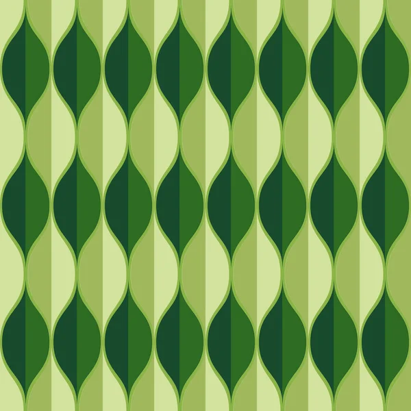 Muster Von Wellenförmigen Linien Vielfarbigen Ovalen Formen Nahtlose Vektorillustration Kann — Stockvektor