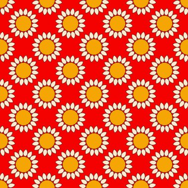 Dekoratif çiçek deseni. Kusursuz soyut vektör çizimi