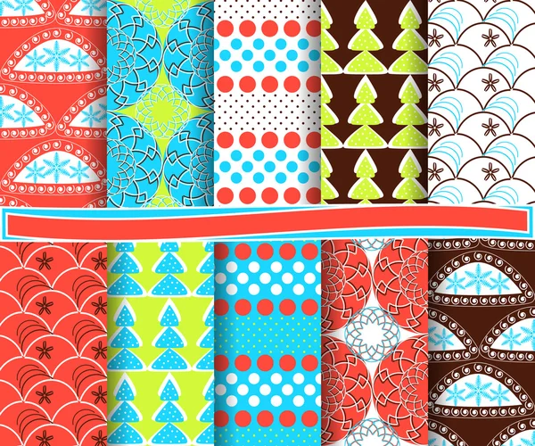 Conjunto de vector abstracto papel de Navidad para scrapbook — Archivo Imágenes Vectoriales