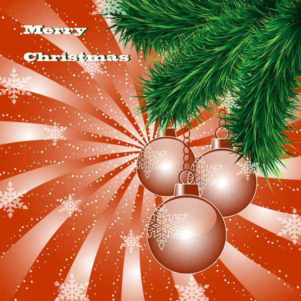 Christmas abstract vector illustration greeting card — Stock Vector