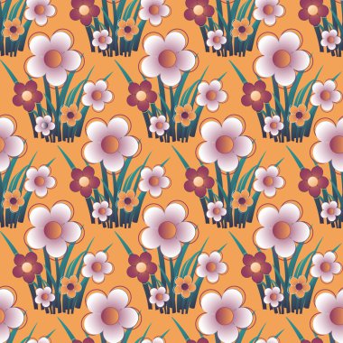 soyut vektör çiçek çizimi