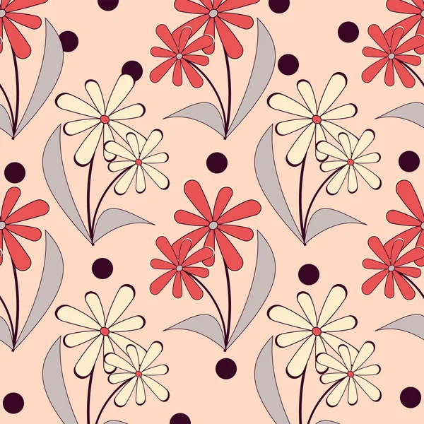花のイラストの抽象的なベクトルの背景 — ストックベクタ