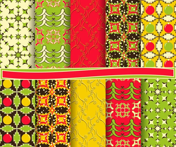 Set van abstract vector christmas papier voor scrapbook — Stockvector