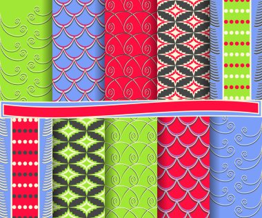 soyut Noel vektör kağıt çıkartma için ayarla