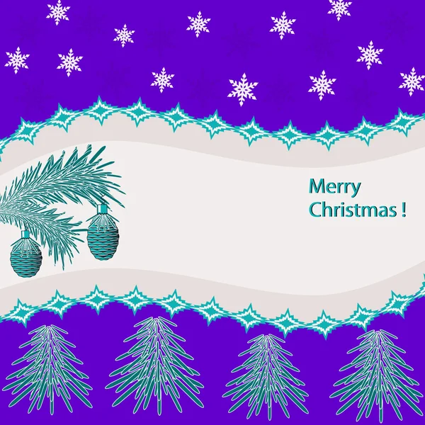 Christmas abstract vector illustration of greeting card — Stock vektor