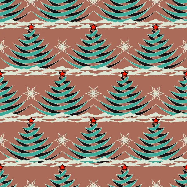 Alberi di Natale. Illustrazione astratta vettoriale dello sfondo natalizio — Vettoriale Stock