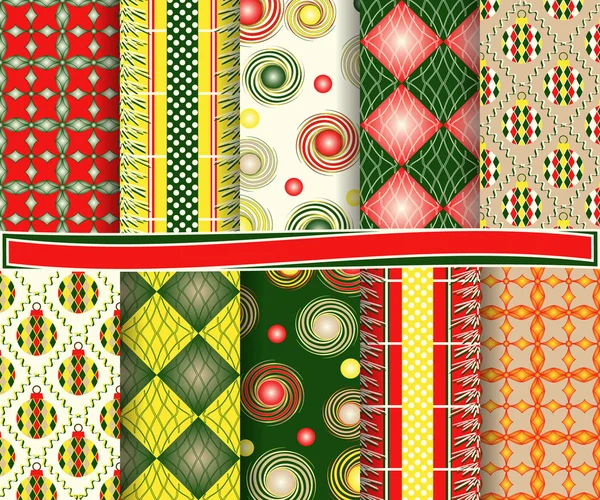 Conjunto de vector abstracto papel de Navidad para scrapbook — Archivo Imágenes Vectoriales