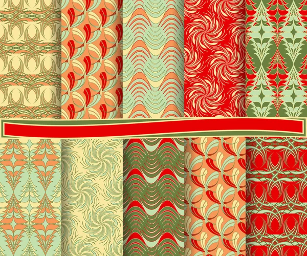 Conjunto de papel de Natal vetorial abstrato para scrapbook — Vetor de Stock