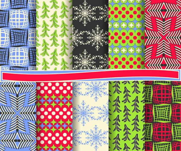 Conjunto de vector abstracto papel de Navidad para scrapbook — Archivo Imágenes Vectoriales