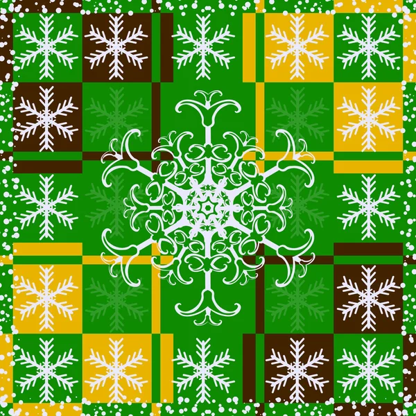 Illustration de Noël de flocon de neige abstrait — Image vectorielle