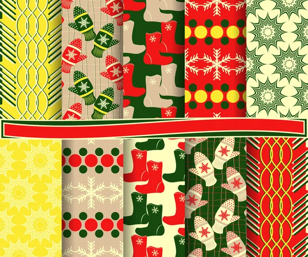 Set di carta astratta vettoriale di Natale per album — Vettoriale Stock
