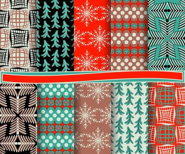 Conjunto de vector abstracto papel de Navidad para scrapbook — Archivo Imágenes Vectoriales