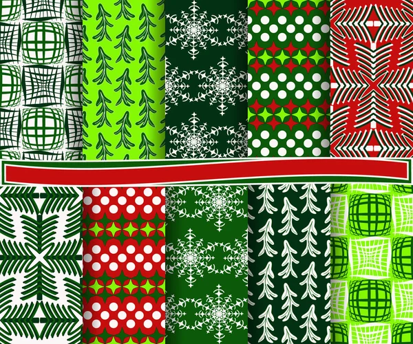 Conjunto de vector abstracto papel de Navidad para scrapbook — Vector de stock